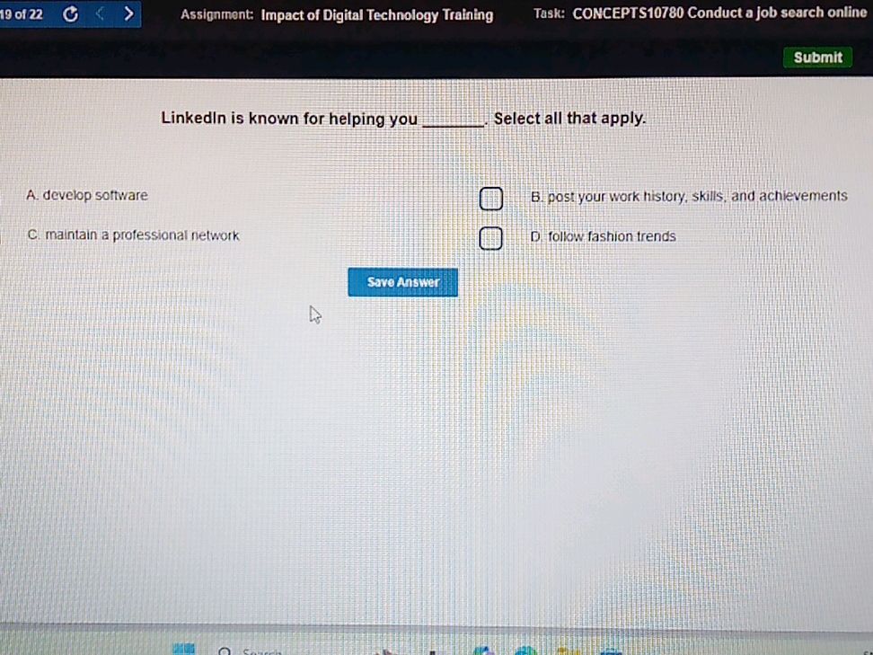 LinkedIn is known for helping you . Select