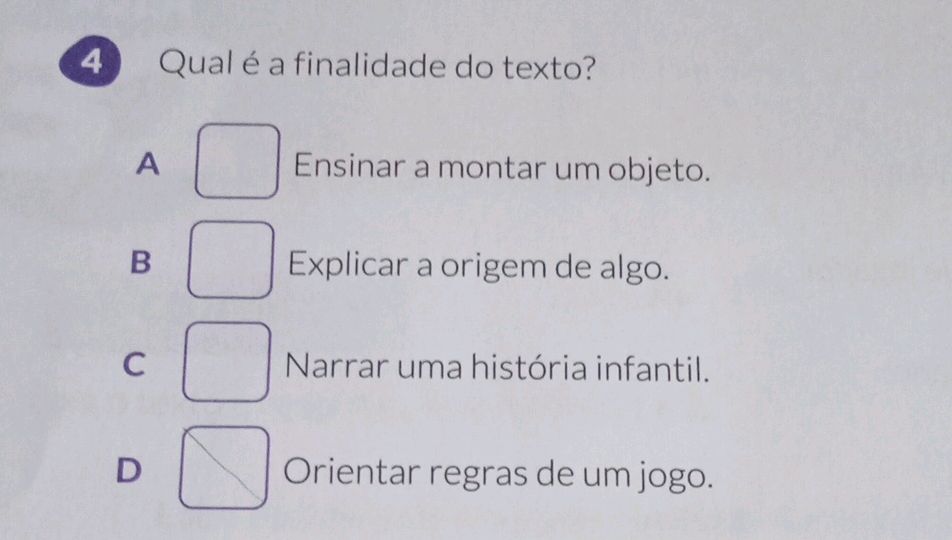 Qual é a finalidade do texto? A Ensinar a | StudyX