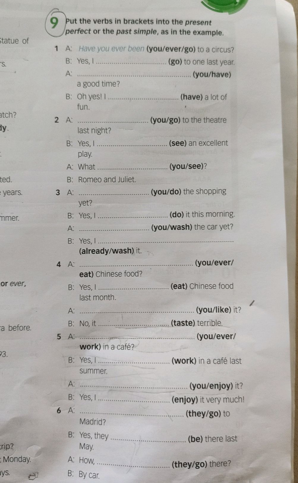 Put the verbs in brackets into the present | StudyX