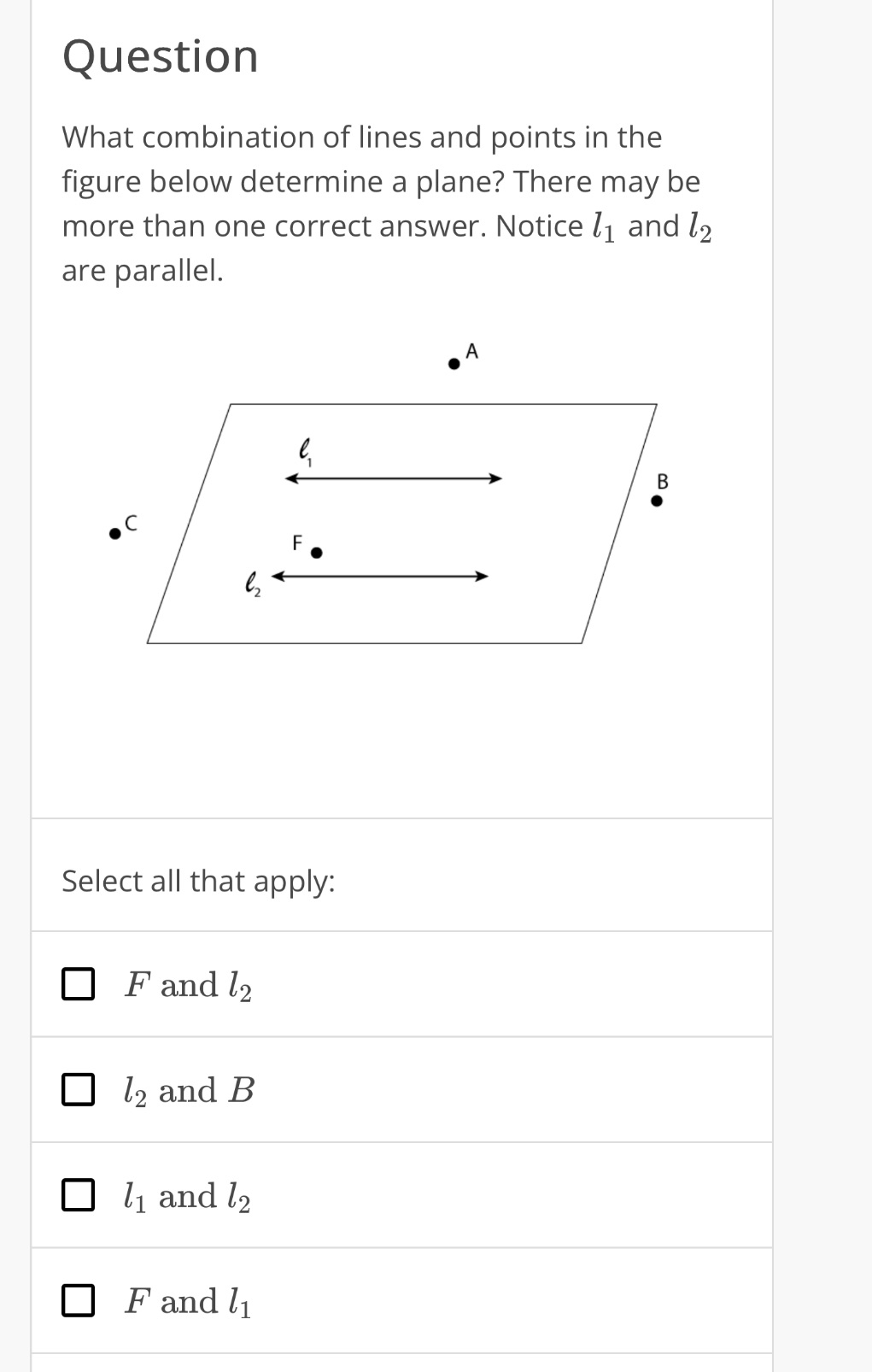 Combine Line What combination of lines and points in the | StudyX