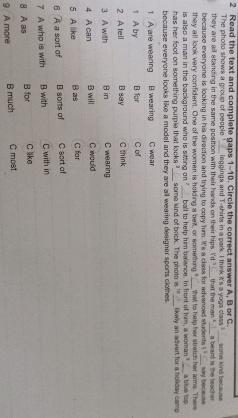 2 Read the text and complete gaps 1-10. | StudyX