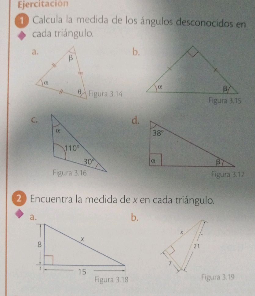 1 Calcula la medida de los ángulos | StudyX