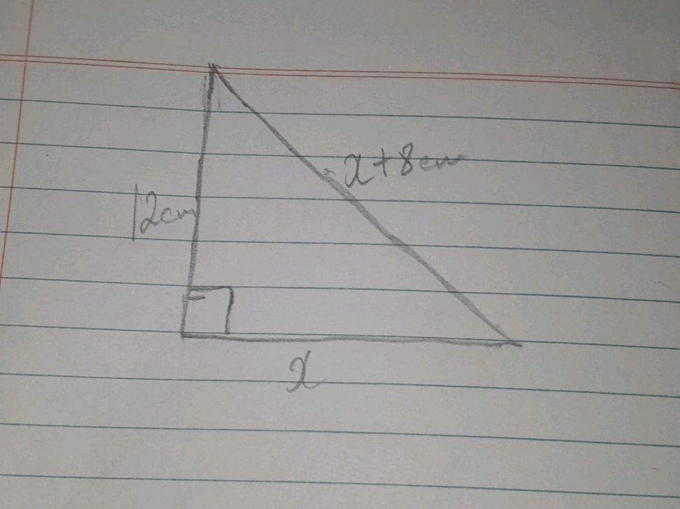 Right Triangle Labed A right triangle is shown with sides labeled | StudyX