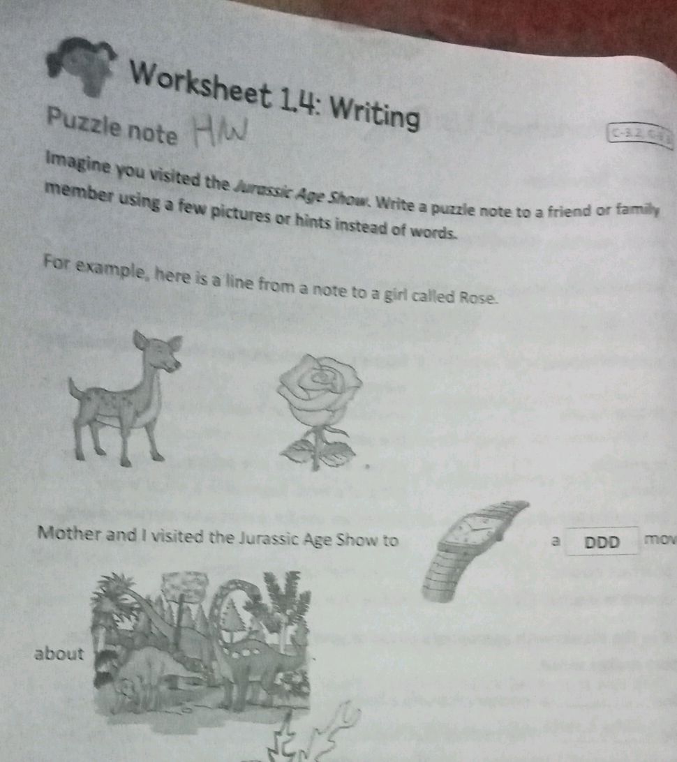 Puzzel Notes Example Worksheet 1.4: Writing Puzzle note HW | StudyX