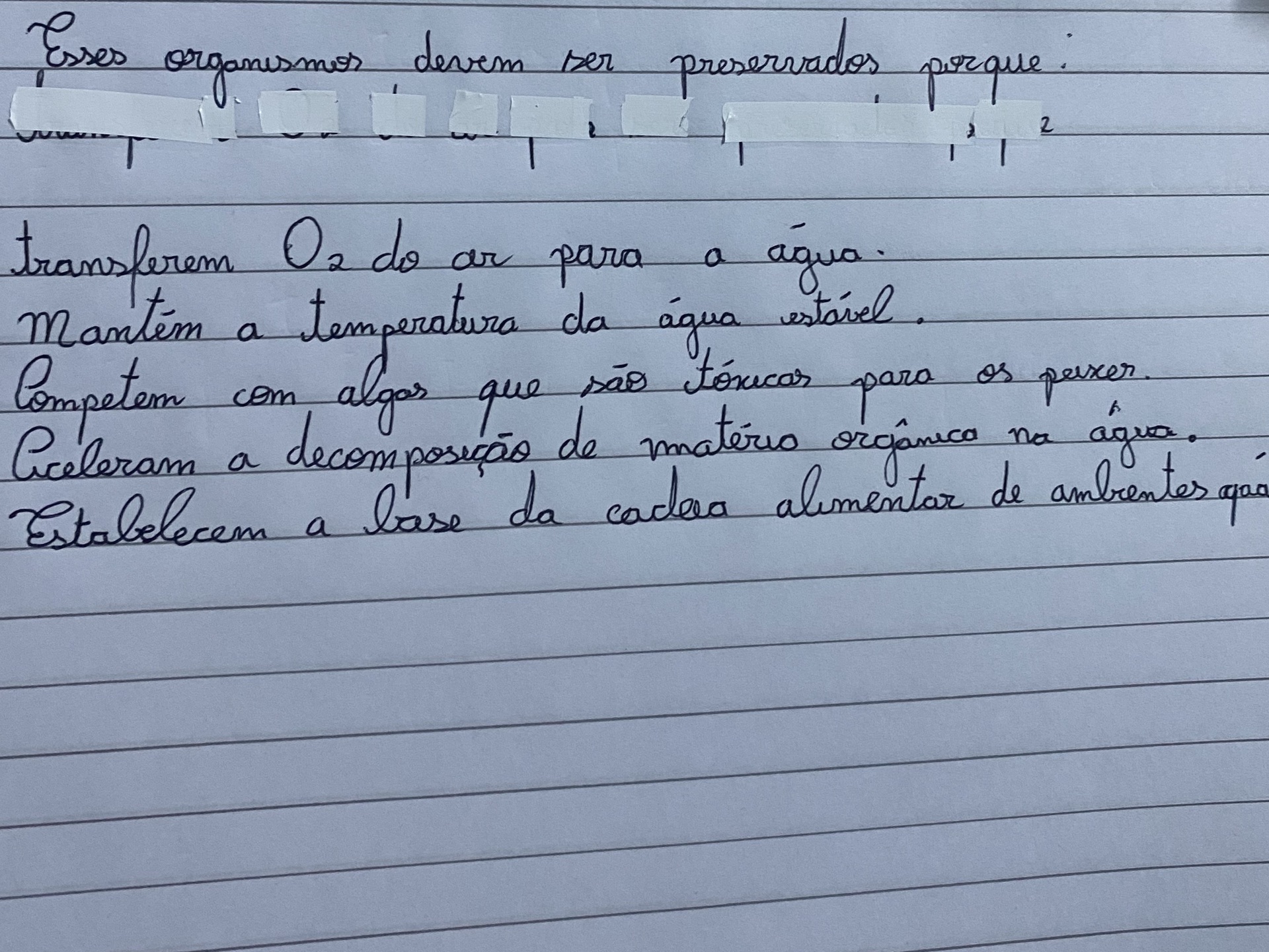 Esses organismos devem ser preservados | StudyX