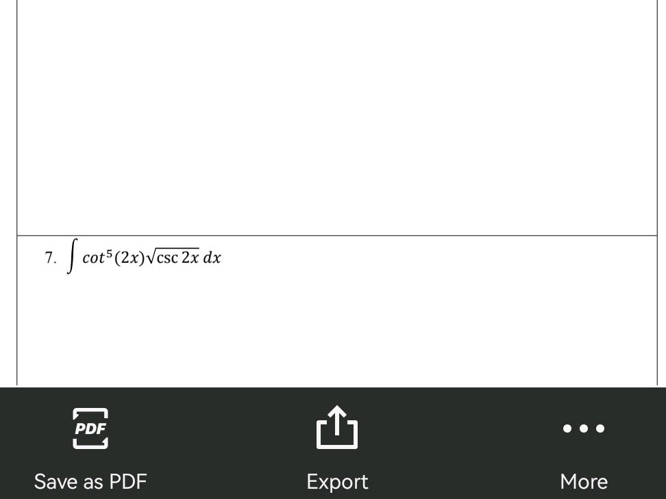 Csc Math Questions Integral of cot^5(2x) * sqrt(csc 2x)