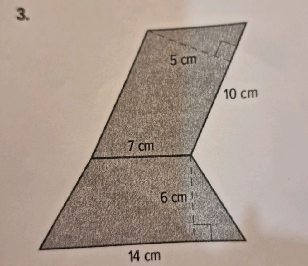 3. [Diagram of a composite shape made of a | StudyX