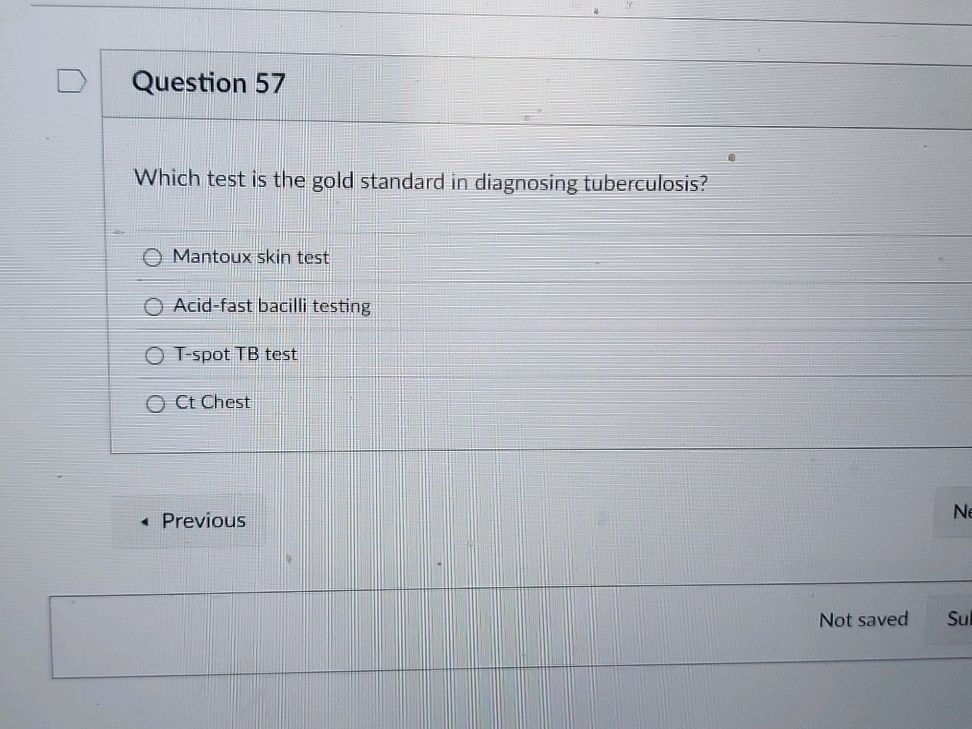 Which test is the gold standard in