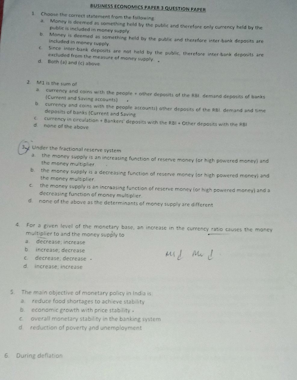 1. Choose the correct statement from the | StudyX