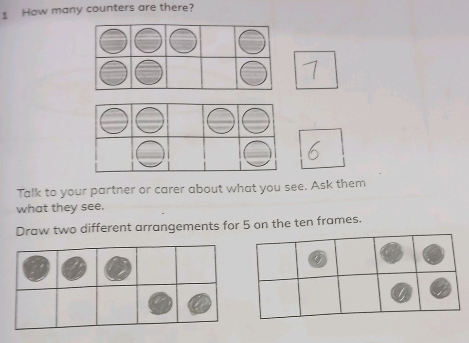 1 How many counters are there? 7 6 Draw | StudyX