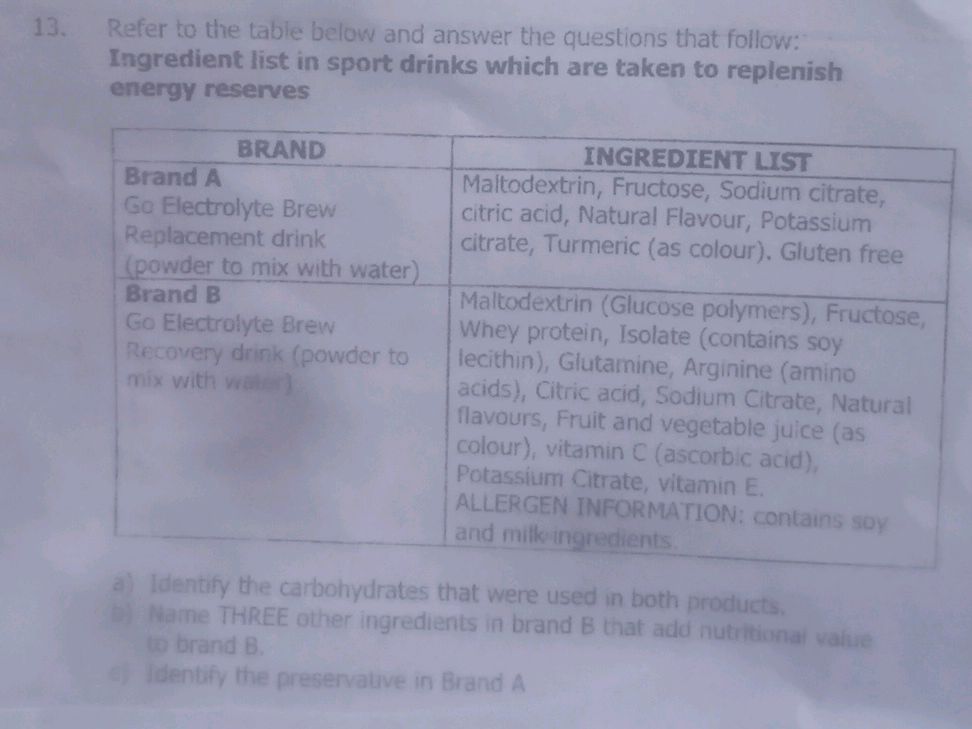 13. Refer to the table below and answer the | StudyX