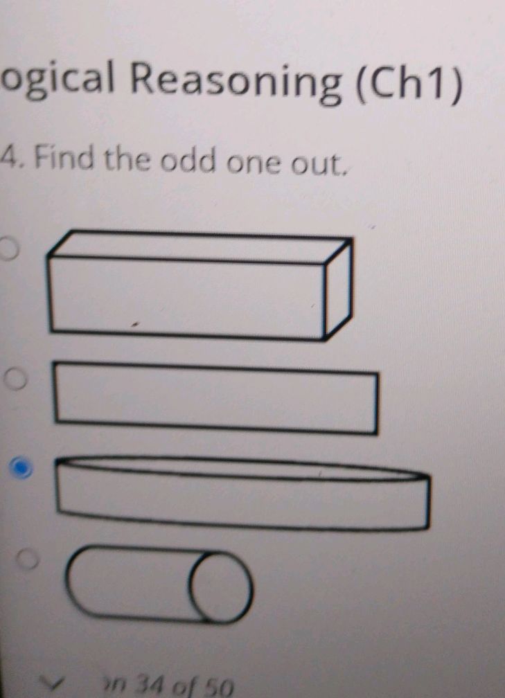 Rectangle Odd 4. Find the odd one out. * A 3D rectangle | StudyX