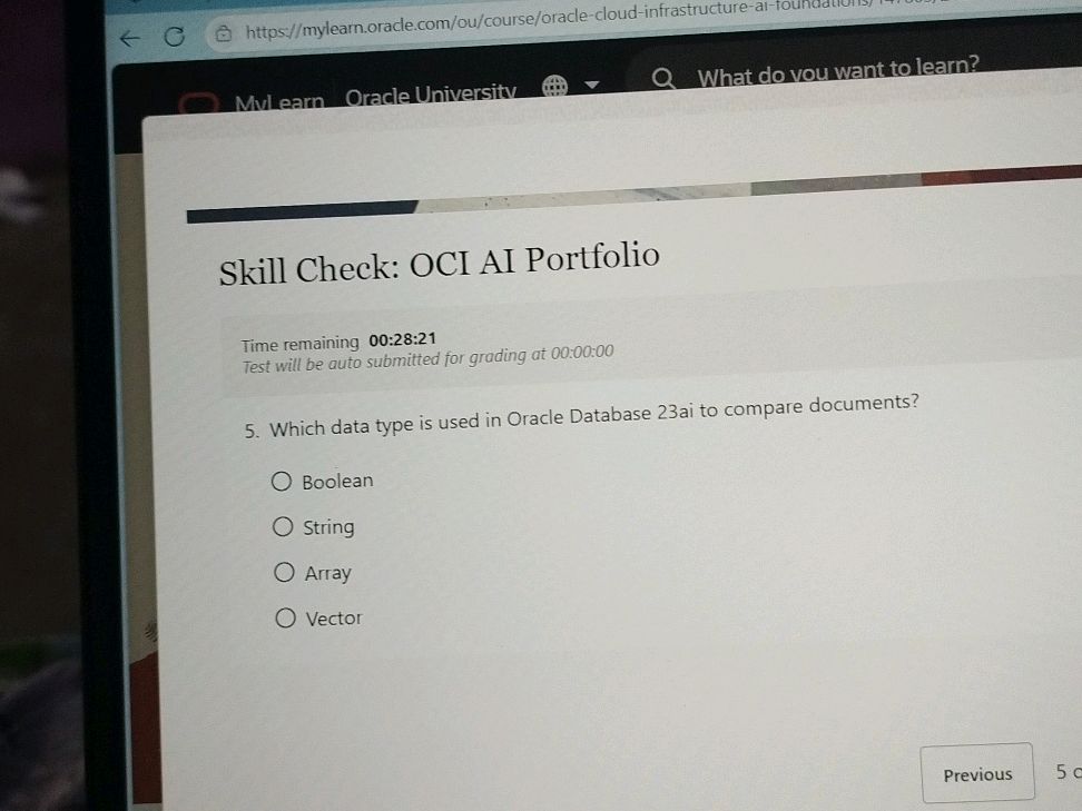 5. Which data type is used in Oracle | StudyX
