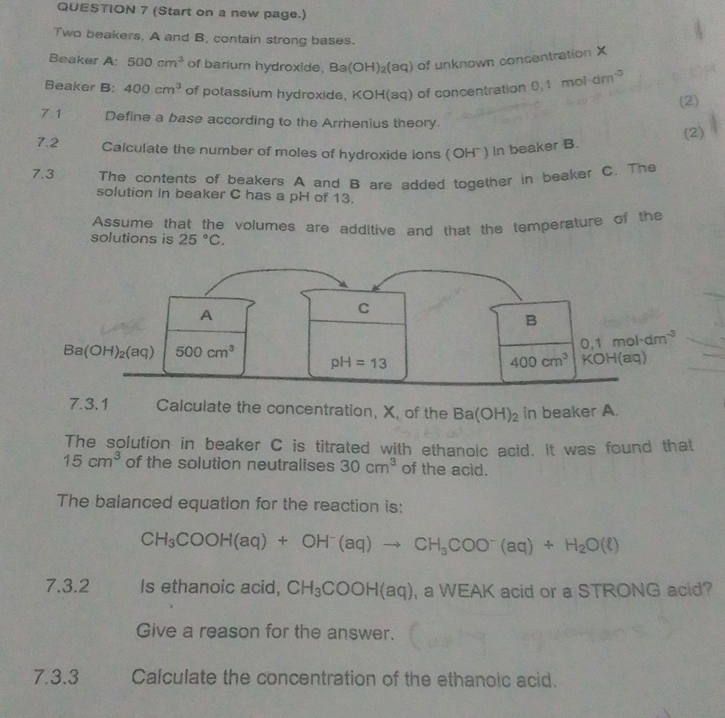 QUESTION 7 (Start on a new page.) Two | StudyX