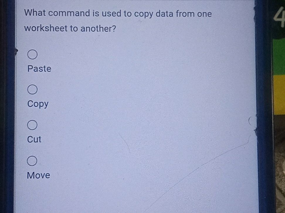 What command is used to copy data from one | StudyX