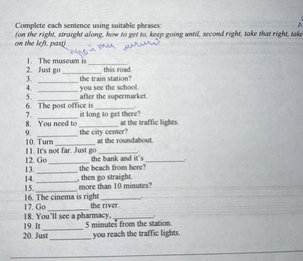 Complete each sentence using suitable | StudyX