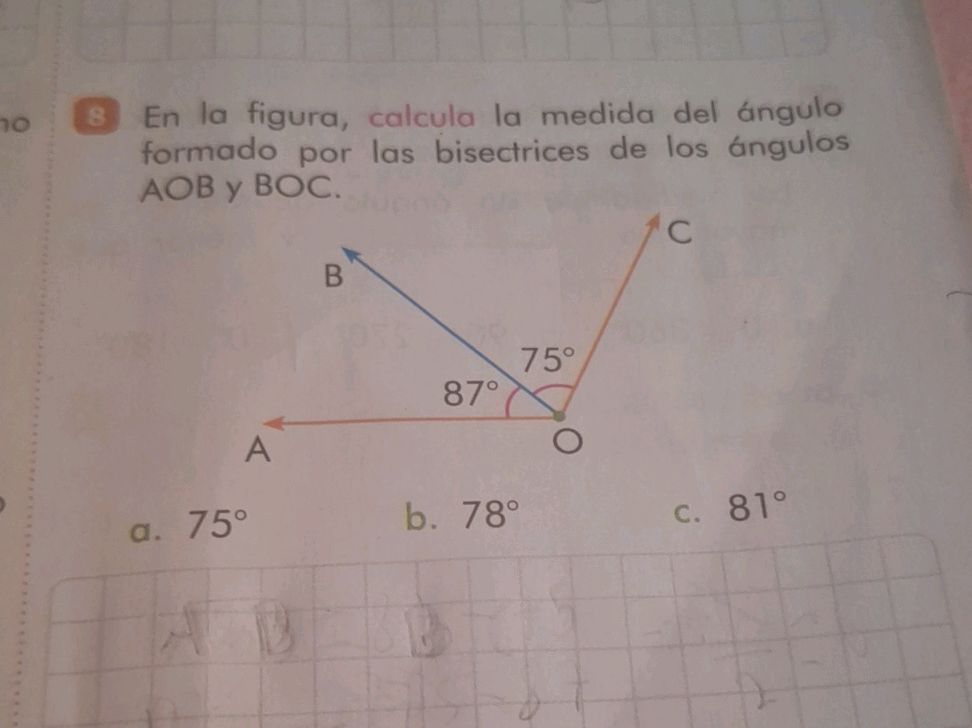 En la figura, calcula la medida del ángulo | StudyX