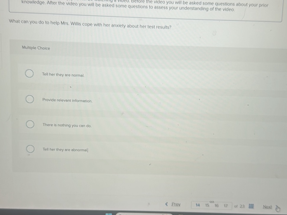 What can you do to help Mrs. Willis cope | StudyX