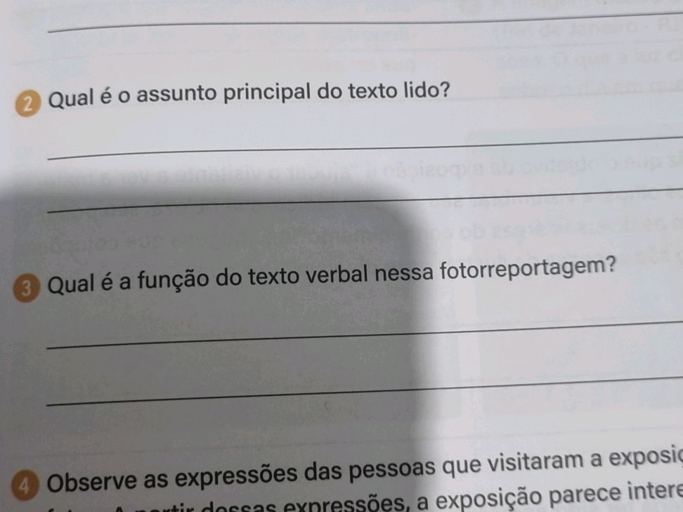 2 Qual é o assunto principal do texto lido? | StudyX