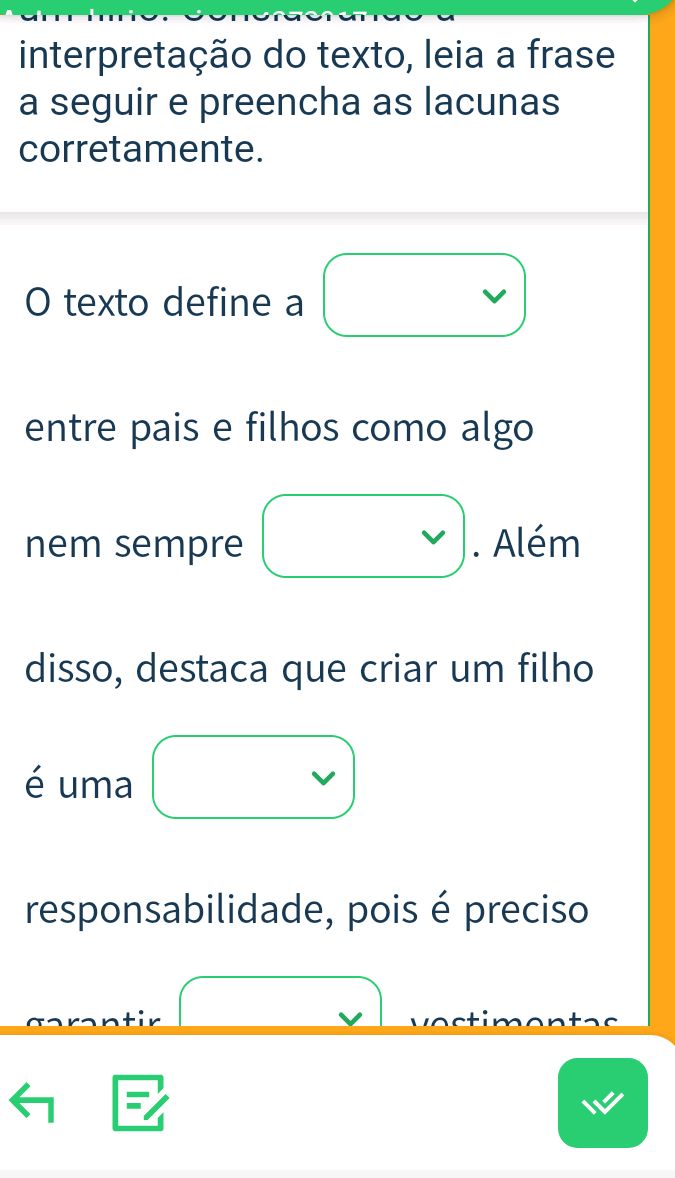 interpretação do texto, leia a frase a | StudyX