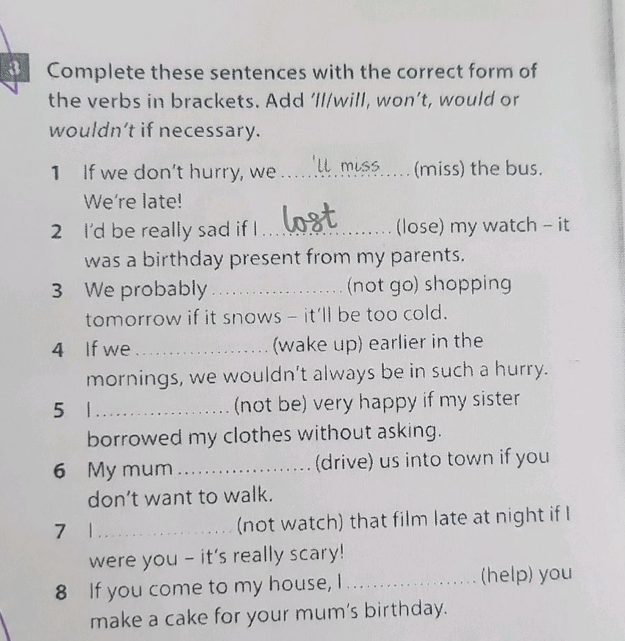 Complete these sentences with the correct | StudyX