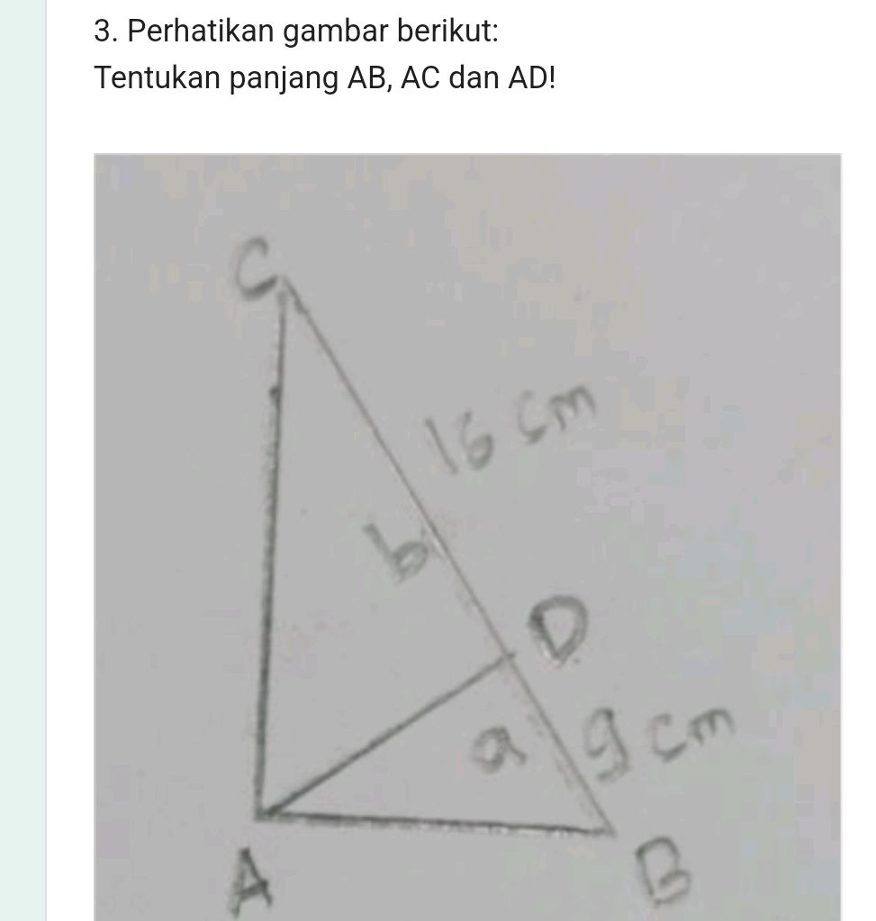 3. Perhatikan gambar berikut: Tentukan | StudyX