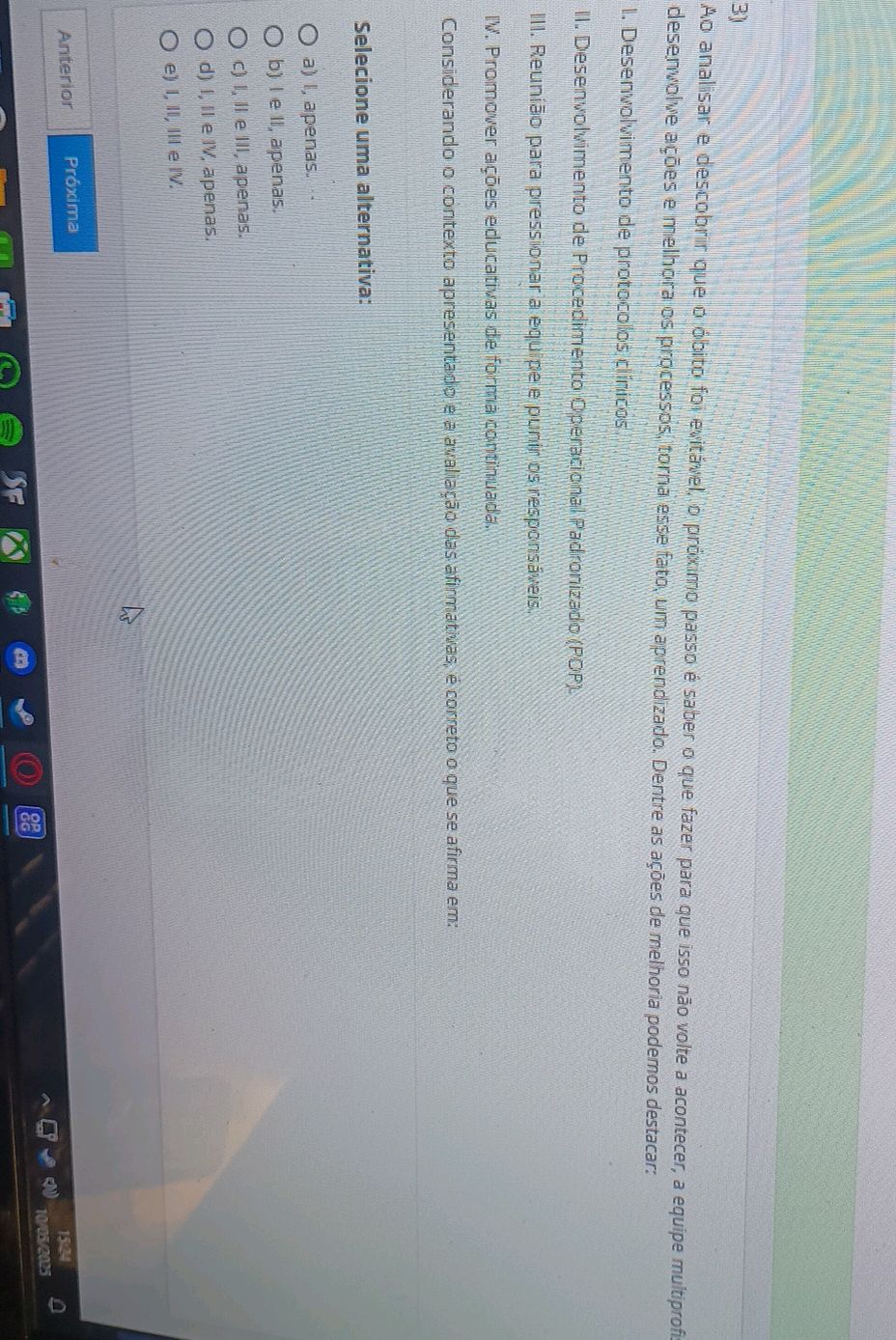 3) Ao analisar e descobrir que o óbito foi