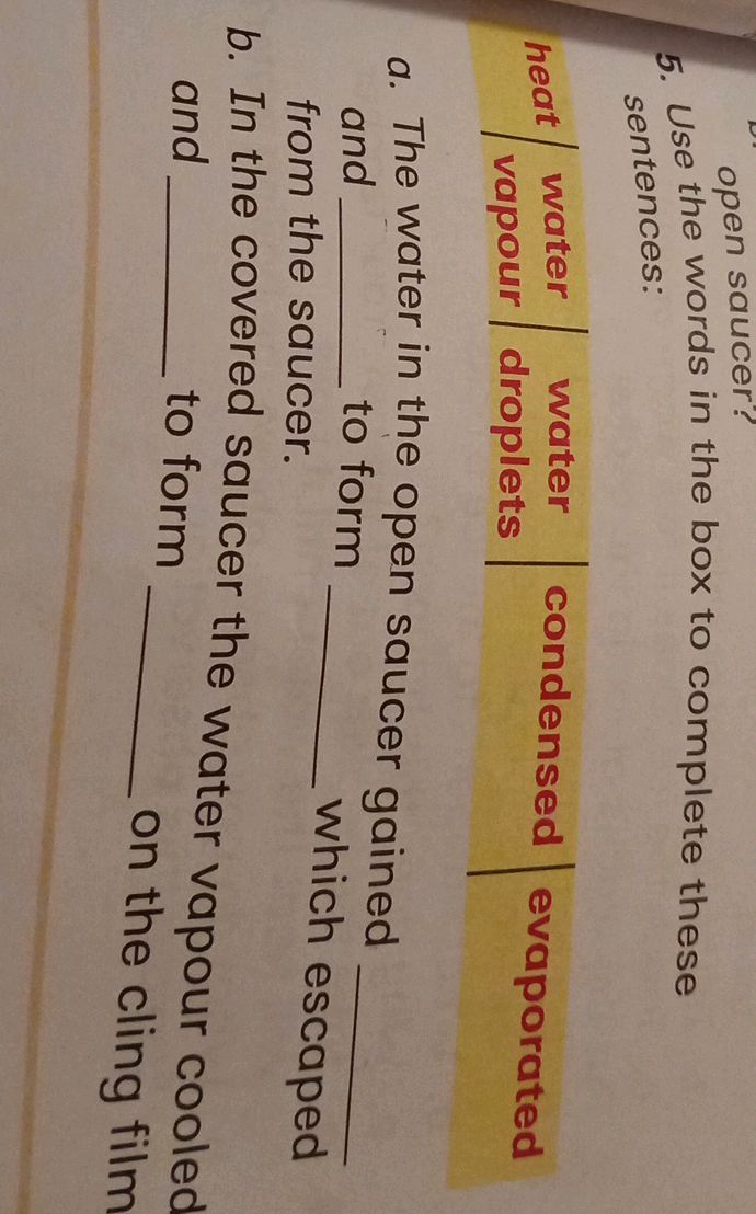 5. Use the words in the box to complete | StudyX