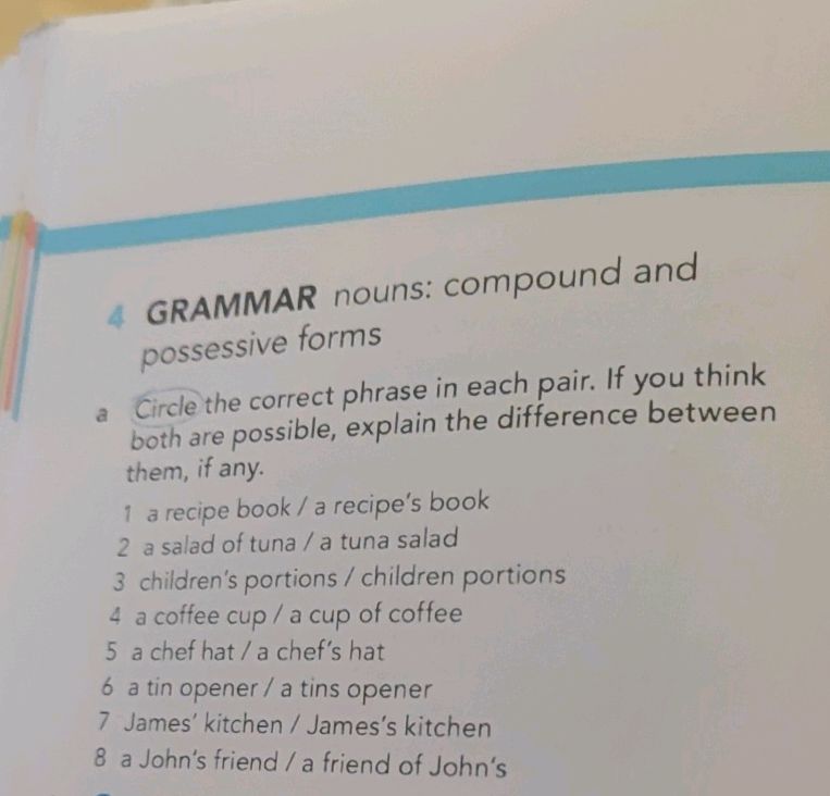 4 GRAMMAR nouns: compound and possessive | StudyX
