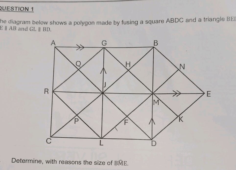 The diagram below shows a polygon made by | StudyX
