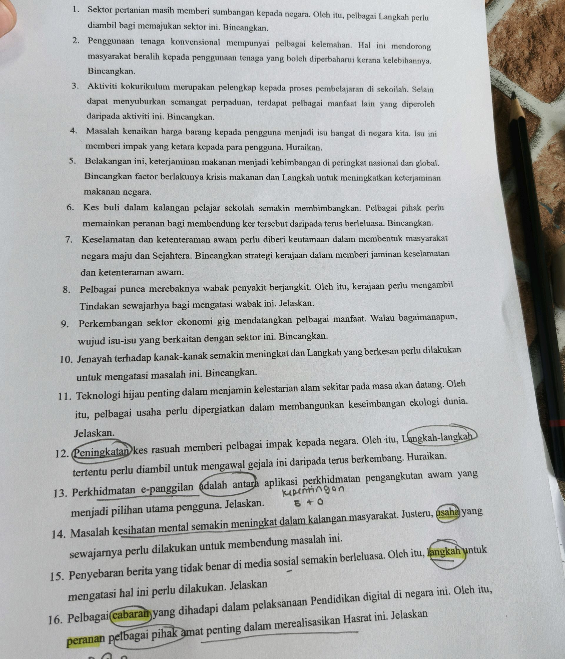 12. Peningkatan kes rasuah memberi pelbagai | StudyX