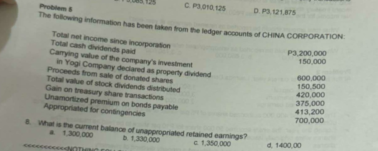 Problem 5 The following information has been | StudyX