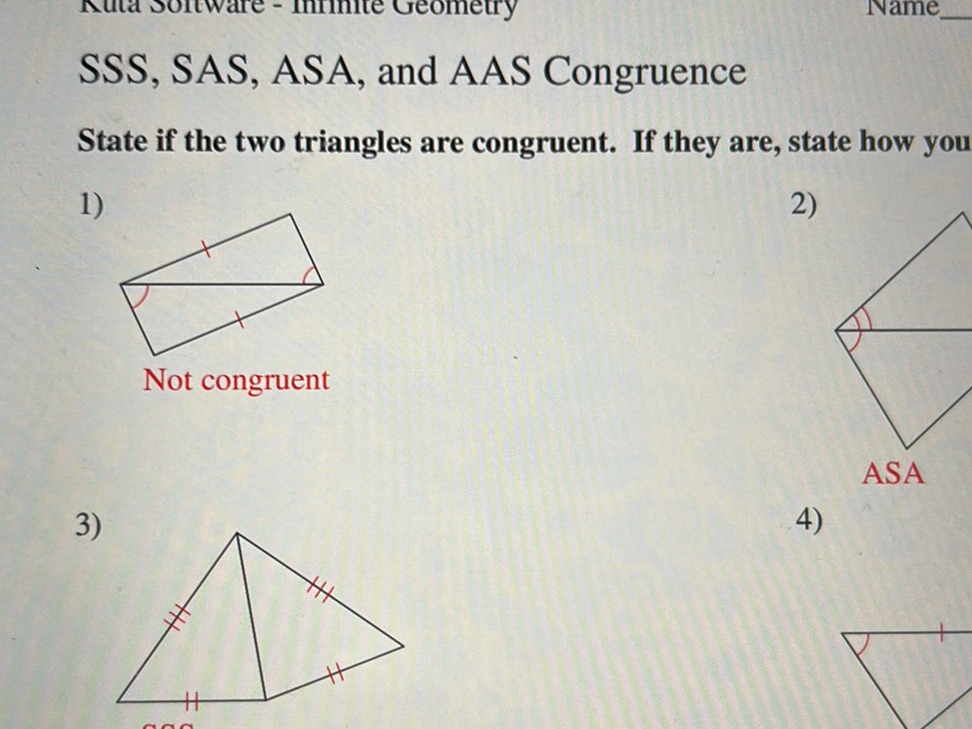 State if the two triangles are congruent. If | StudyX