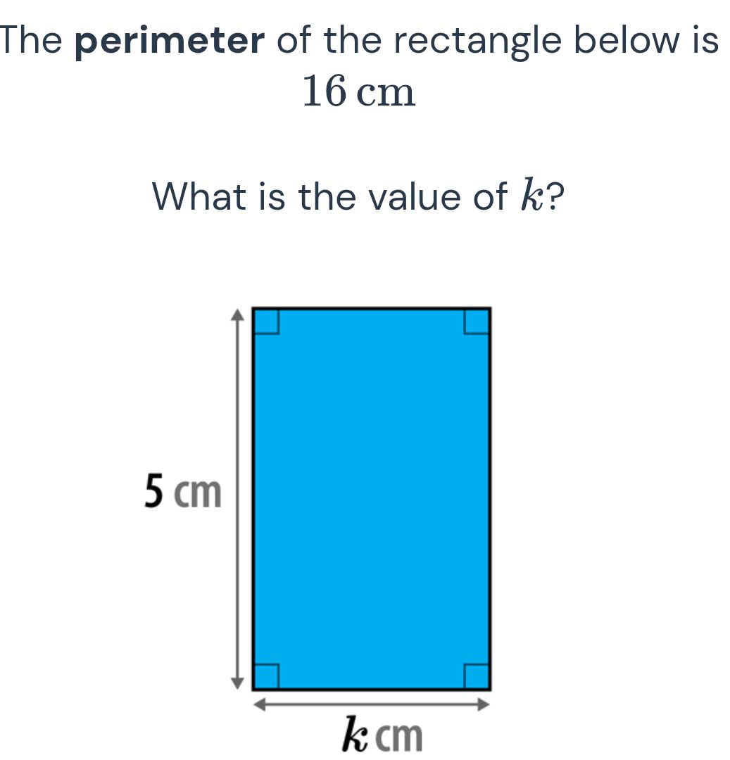 The perimeter of the rectangle below is 16 | StudyX