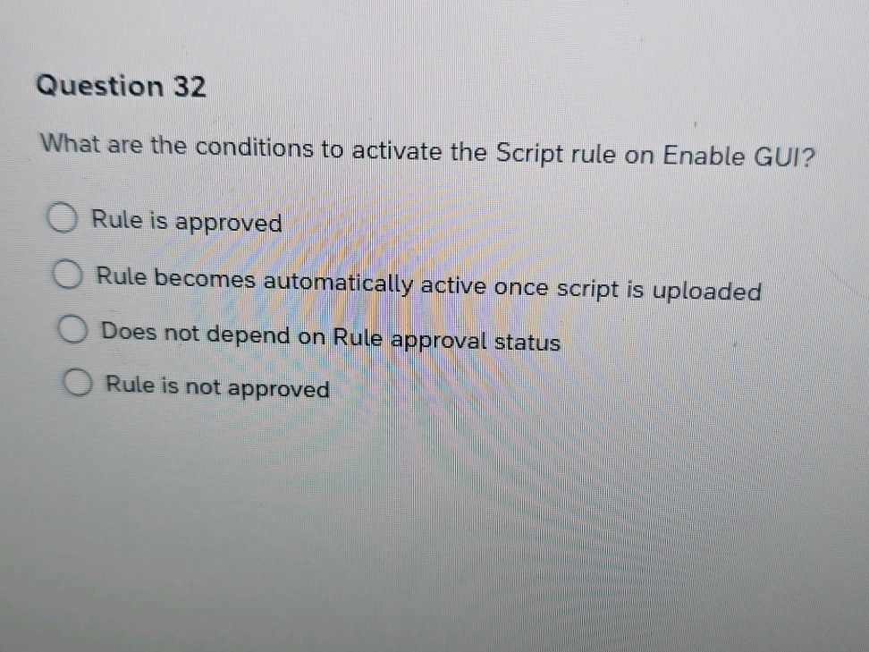 Gui Rules What are the conditions to activate the