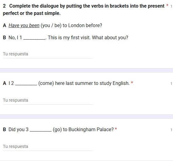 2 Complete the dialogue by putting the verbs | StudyX