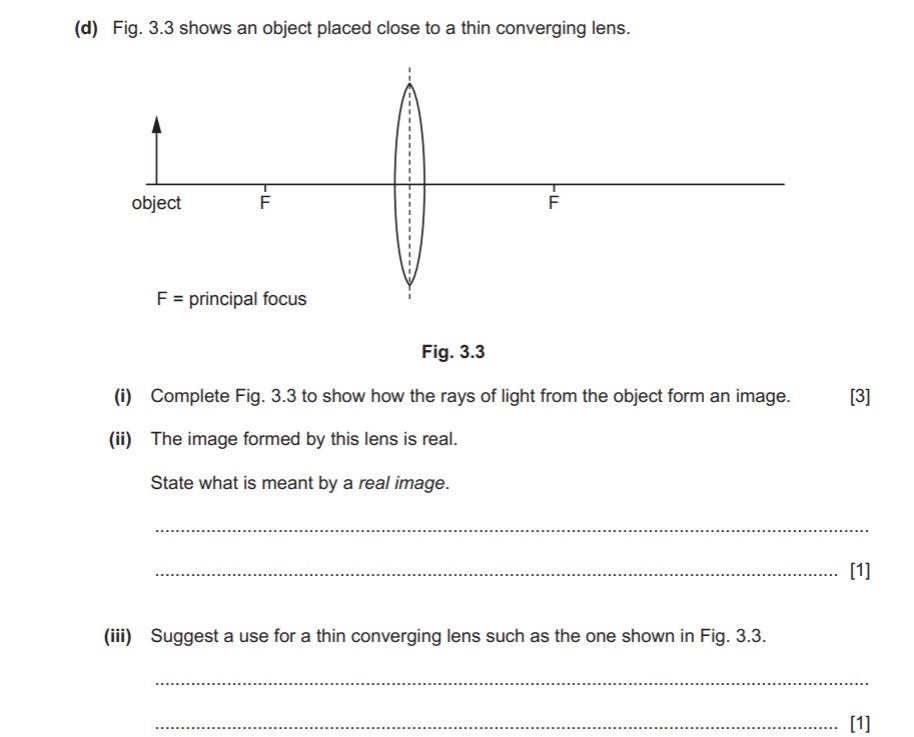 (d) Fig. 3.3 shows an object placed close to | StudyX