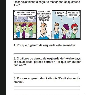 Observe a tirinha a seguir e respondas às