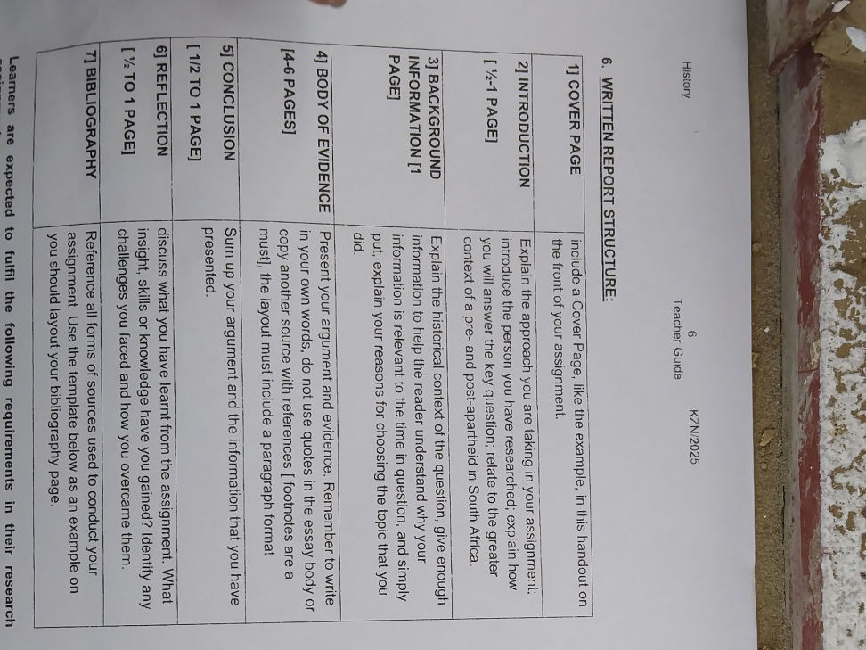 6. WRITTEN REPORT STRUCTURE: 1] COVER PAGE | StudyX