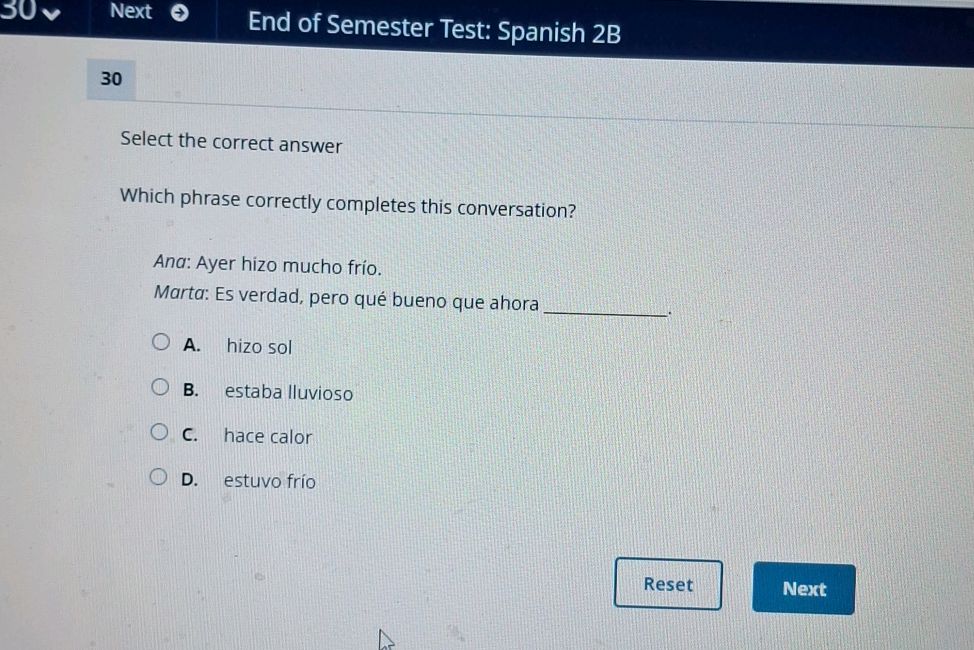 Select the correct answer Which phrase