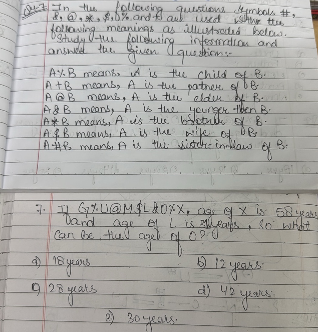 In the following questions symbols #, , @, | StudyX