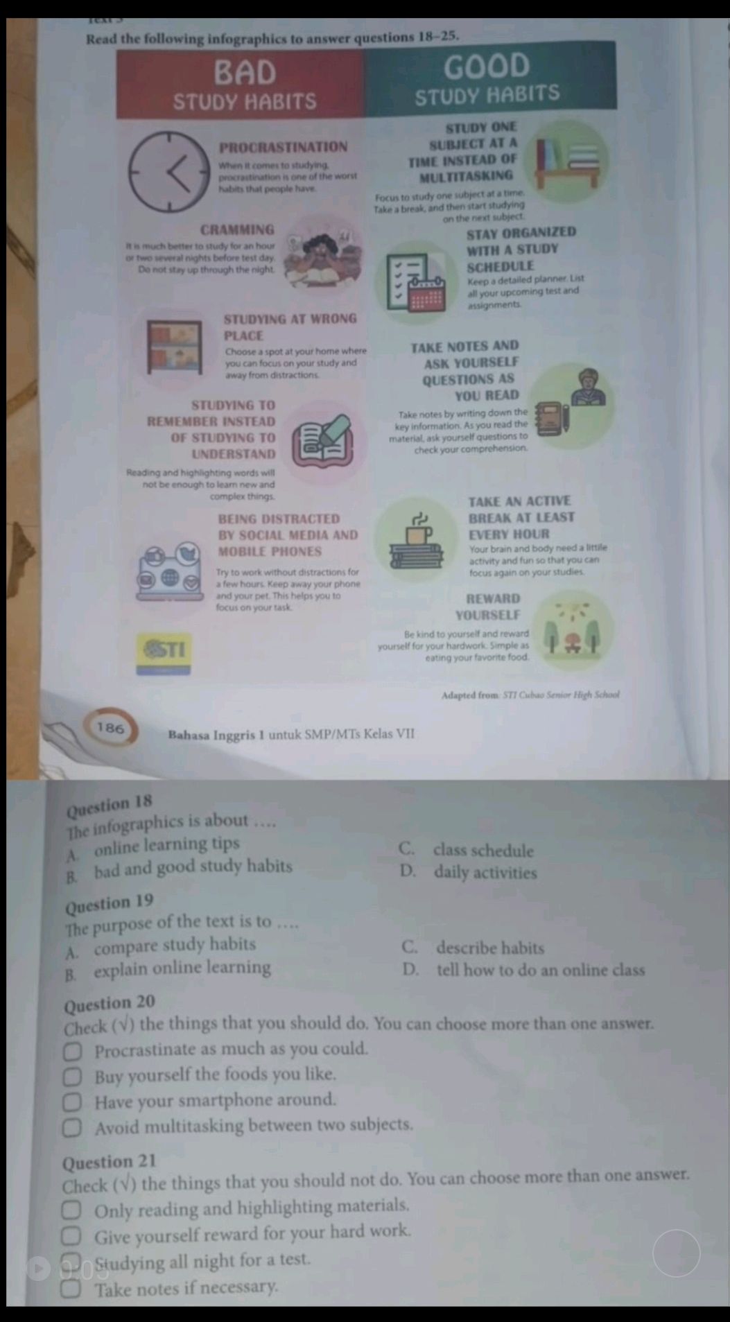 Read the following infographics to answer | StudyX