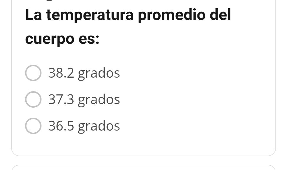 La temperatura promedio del cuerpo es: 38.2 | StudyX