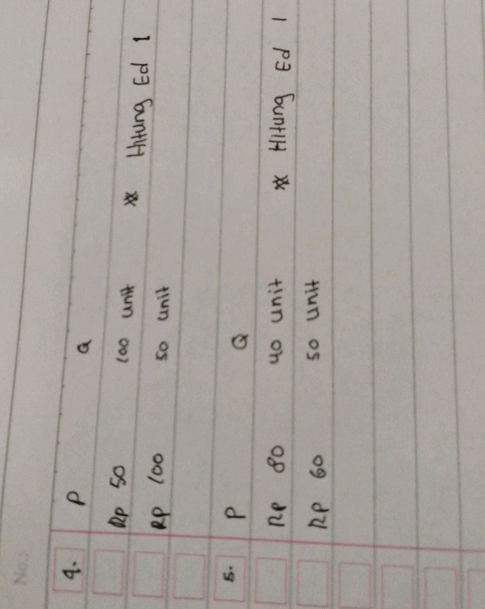 Unit Ix Rp 4. | P | Q | |---|---| | Rp 50 | 100 unit | | StudyX