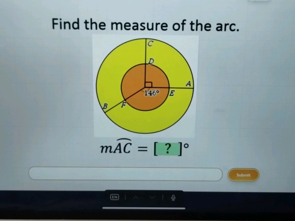 Find the measure of the arc. $m {AC} = | StudyX