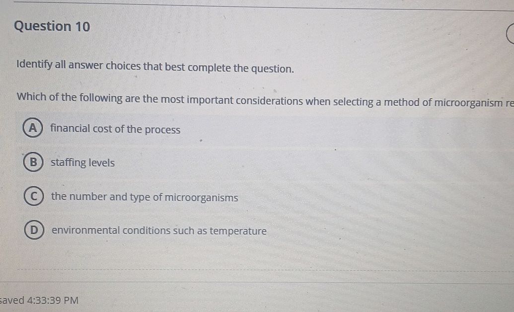 Complete Answer Example Identify all answer choices that best | StudyX