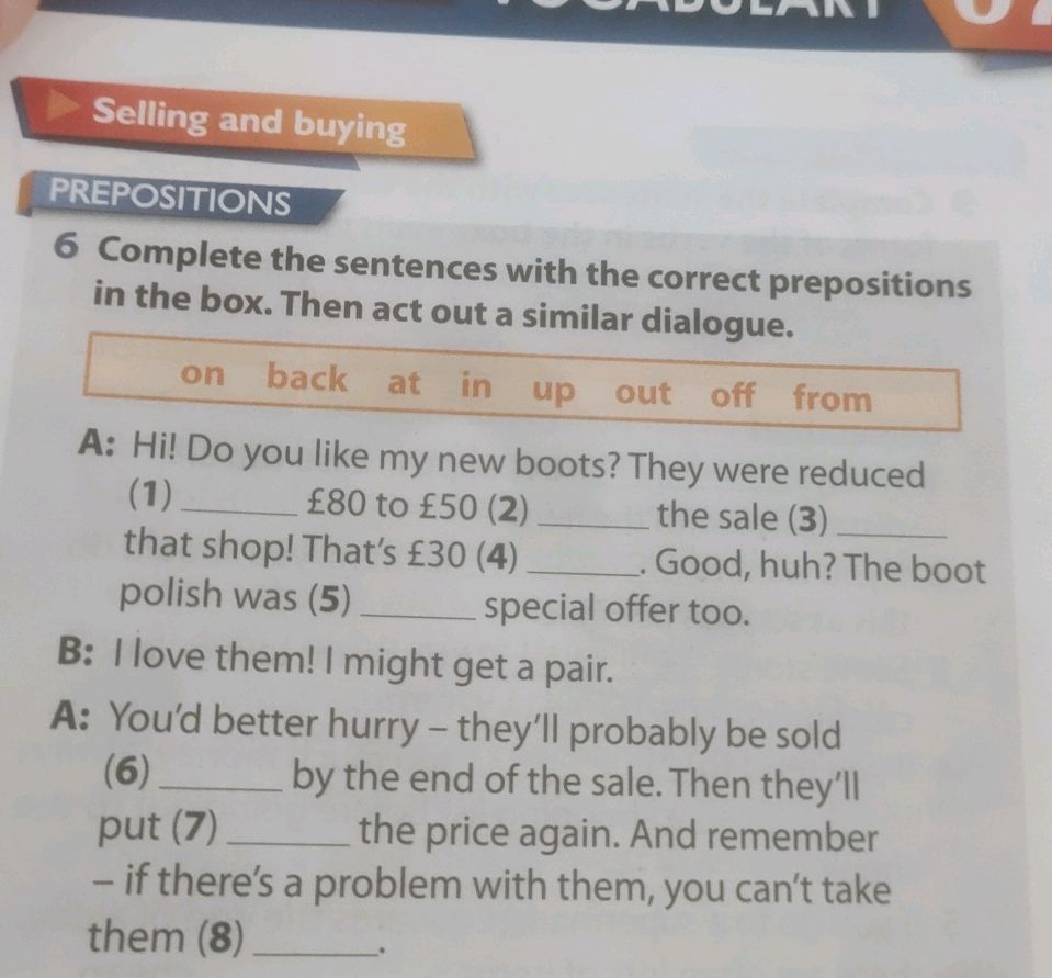 6 Complete the sentences with the correct | StudyX