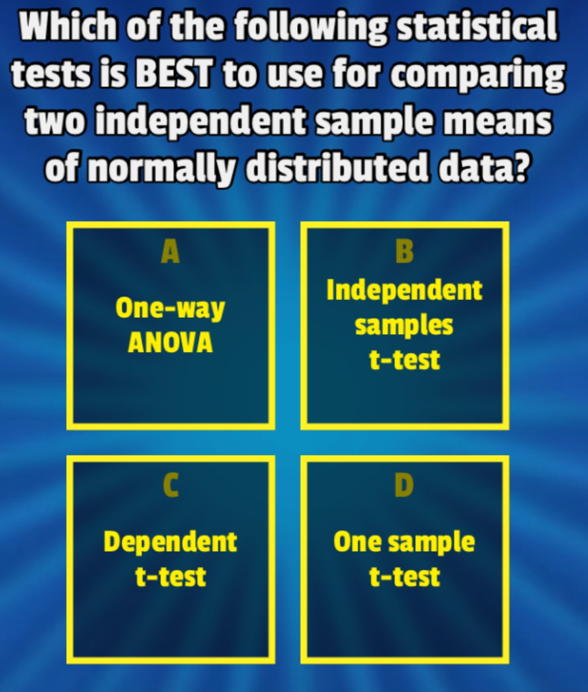 Which of the following statistical tests is | StudyX