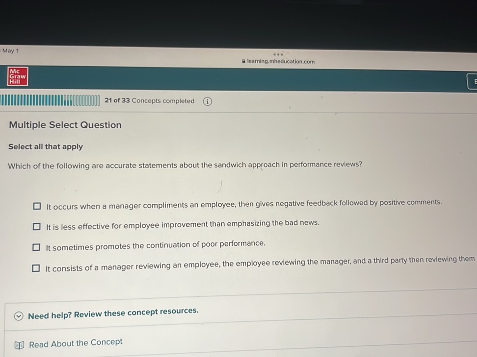Multiple Select Question Select all that