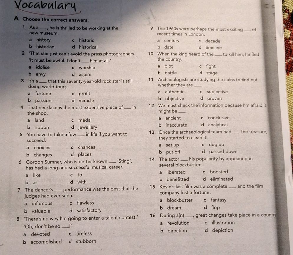 A Choose the correct answers. 1 As a ____, | StudyX